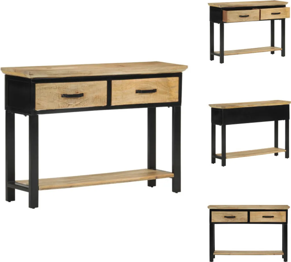 Console étroite 30cm en bois massif pour couloir et petite entrée