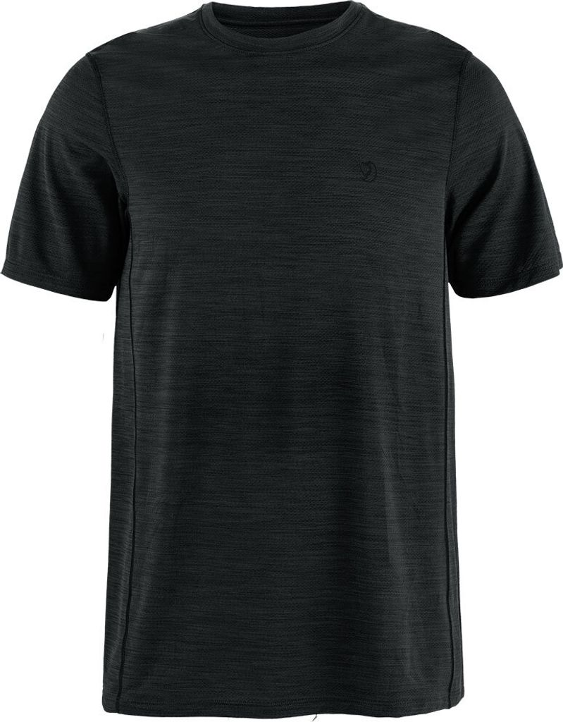 Fjällräven Abisko Lite Kurzarm-t-shirt Schwarz XL Mann Schwarz XL