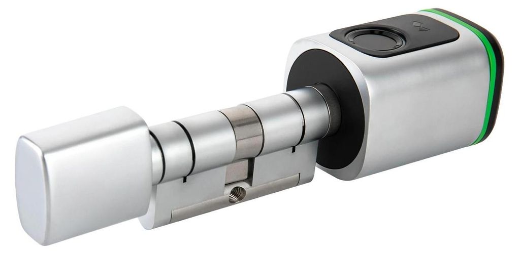 Smarter Schließzylinder - Eurozylinder 60 mm - Fingerabdruck/App/Karte/Schlüssel - IP53 - USB-C Notstrom - Speicher 100 Fingerabdrücke & 100 Kar...