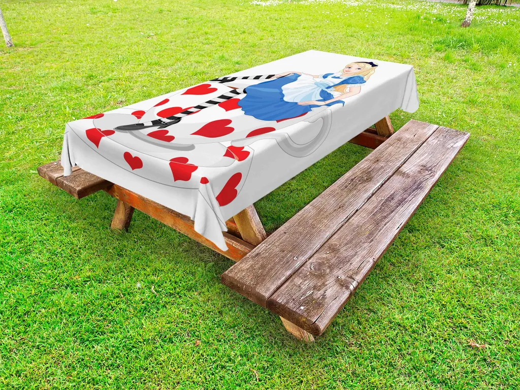 Set Di 4 Tovagliette Americane In Tessuto ABAKUHAUS - Alice Nel Paese Delle Meraviglie