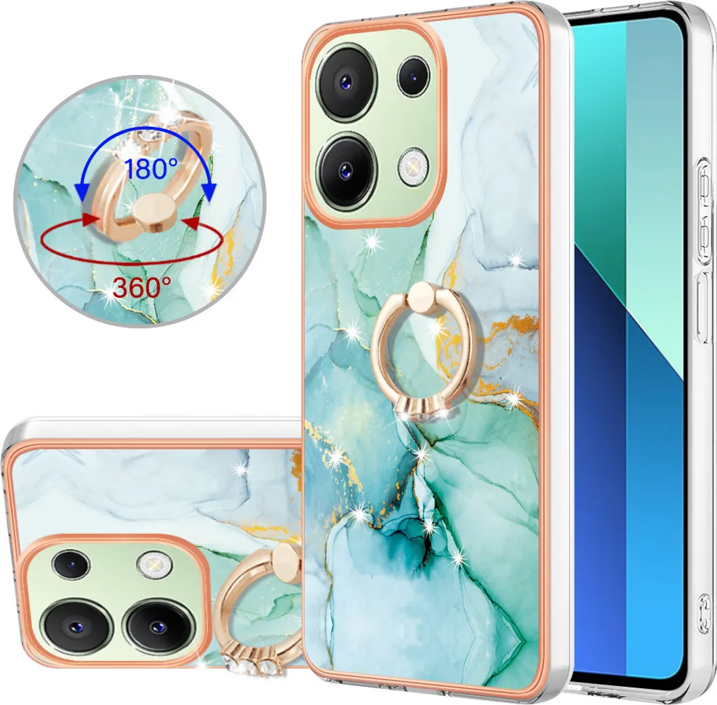 Custodia Ring Holder Xiaomi Redmi Note 13 4G Marmo - Antiurto TPU