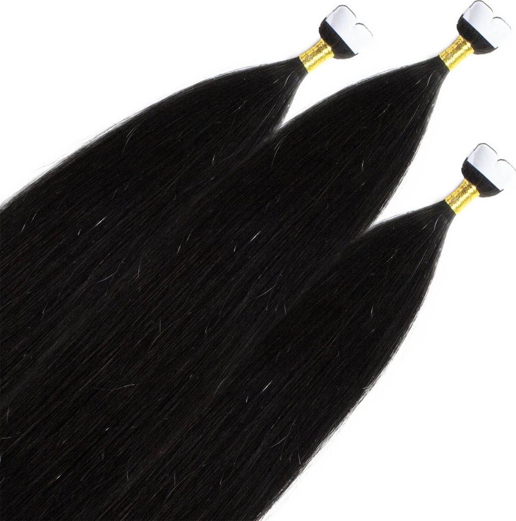hair2heart Premium Mini Tape Extensions Echthaar - 12 Tapes Produktbild 