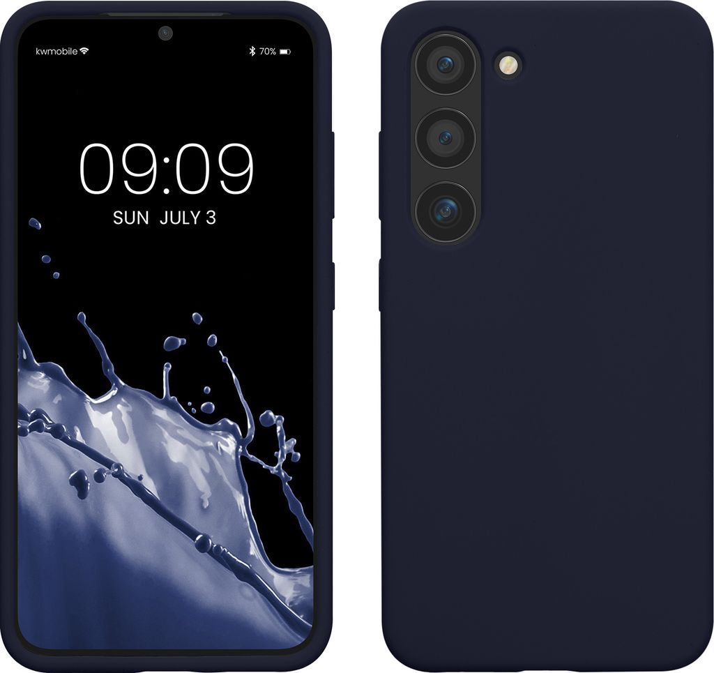 kwmobile Hülle kompatibel mit Samsung Galaxy S23 Hülle - dünnes Silikon Handy S23 Case - stoßfeste S23 Handyhülle weiche Oberfläche - Kabello...