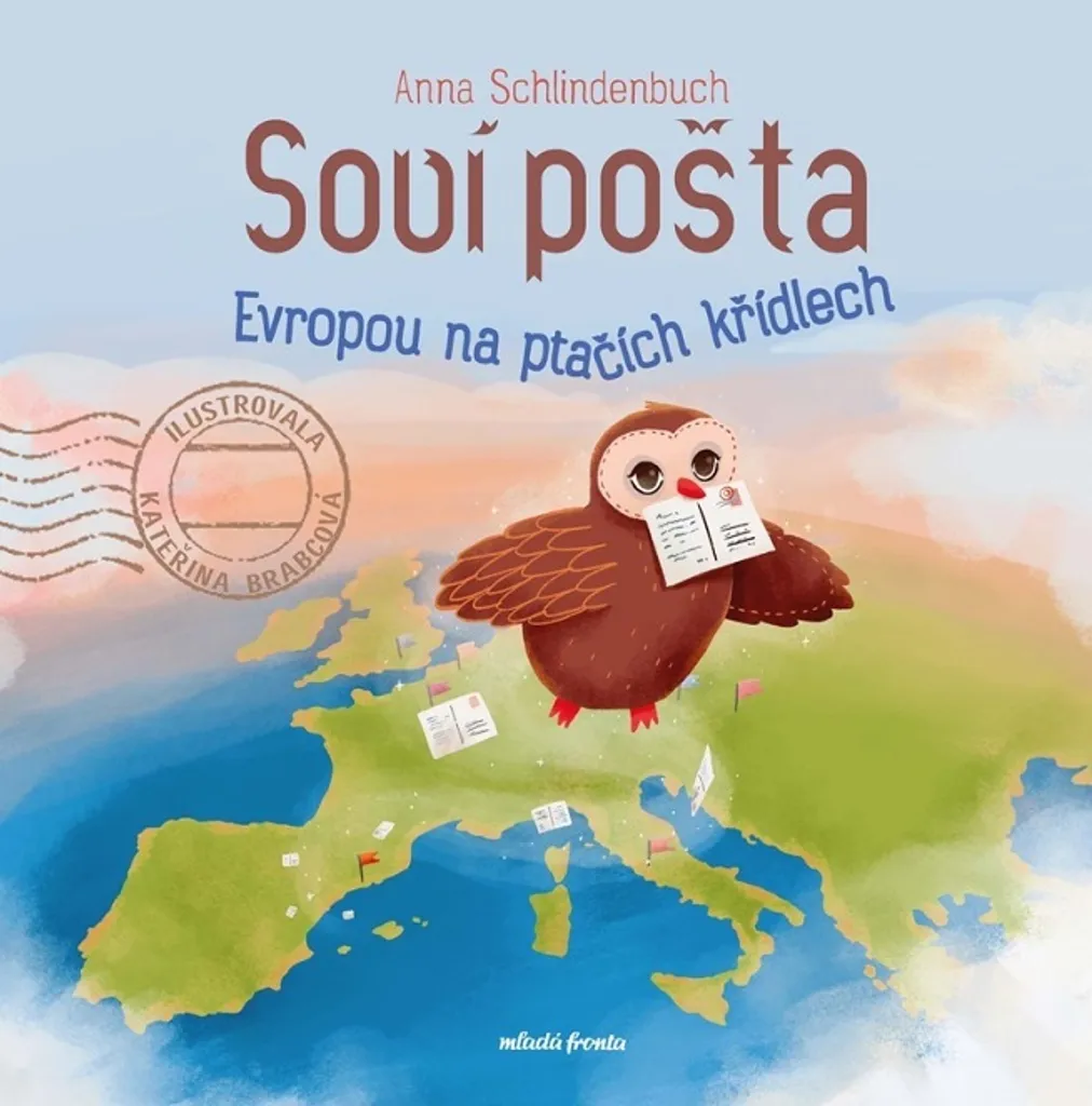 Livre jeunesse illustré Soví pošta voyage en Europe pour enfant