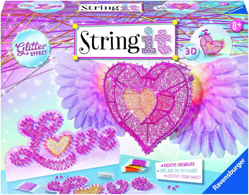 String it Maxi 3D-Heart Ravensburger 18065 Jeu Créatif Fil Tendu