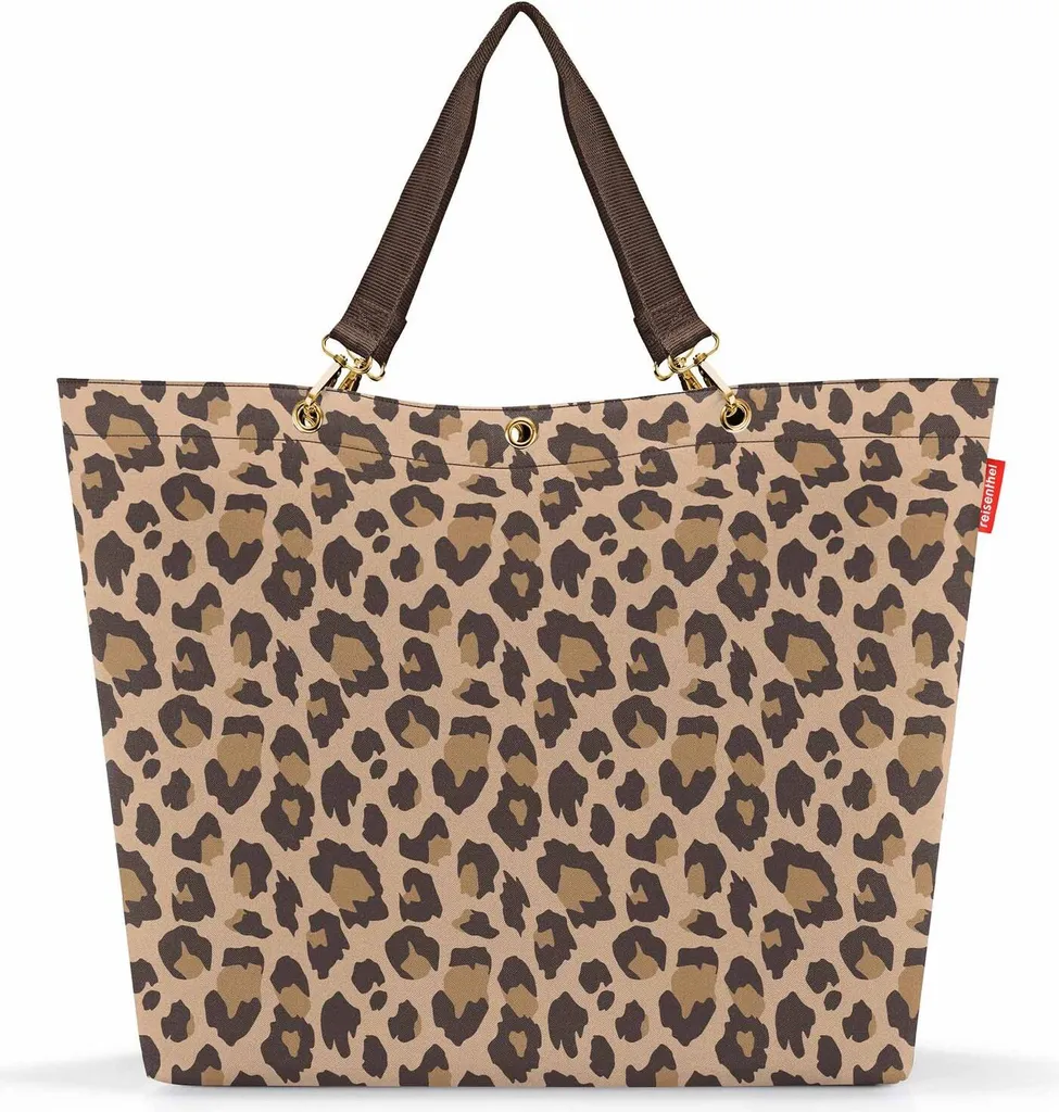 reisenthel Shopper M Leo Macchiato - Sac Shopper Léopard Marron Clair