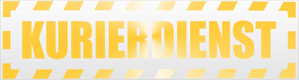 Kiwistar Kurierdienst gestreift Magnetschild Schild magnetisch - 60cm Gelb - reflektierend - Magnetfolie für Auto PKW Kfz