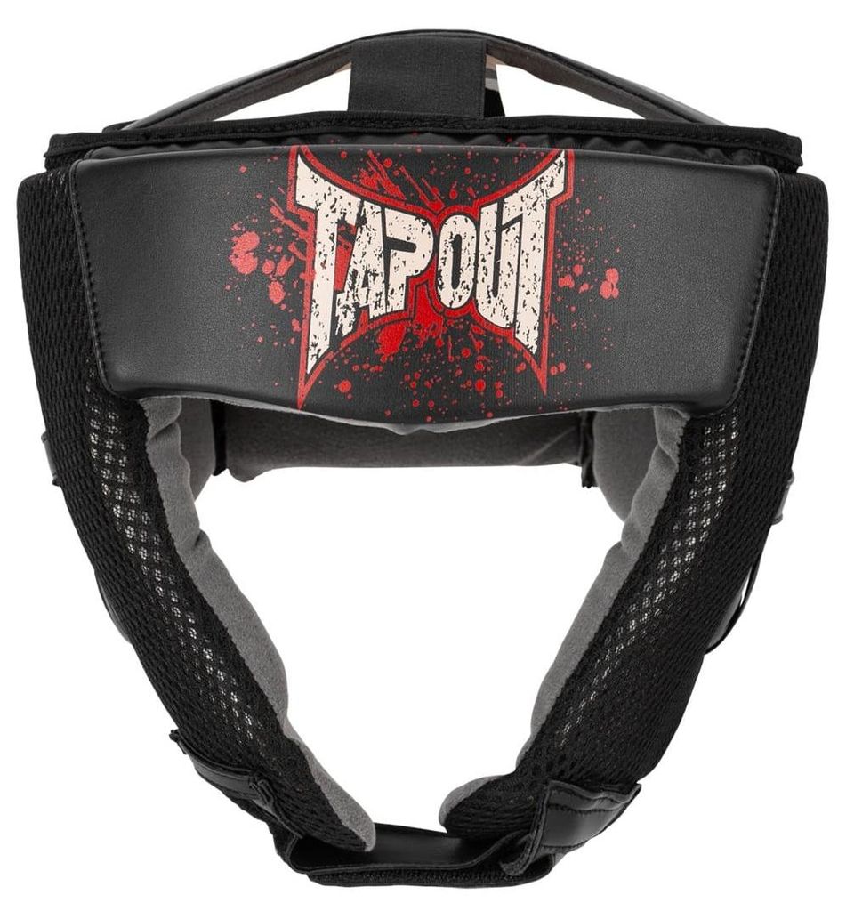 Kopfschutz aus Kunstleder HOCKNEY Black/Ecru/Red S/M Tapout Produktbild 