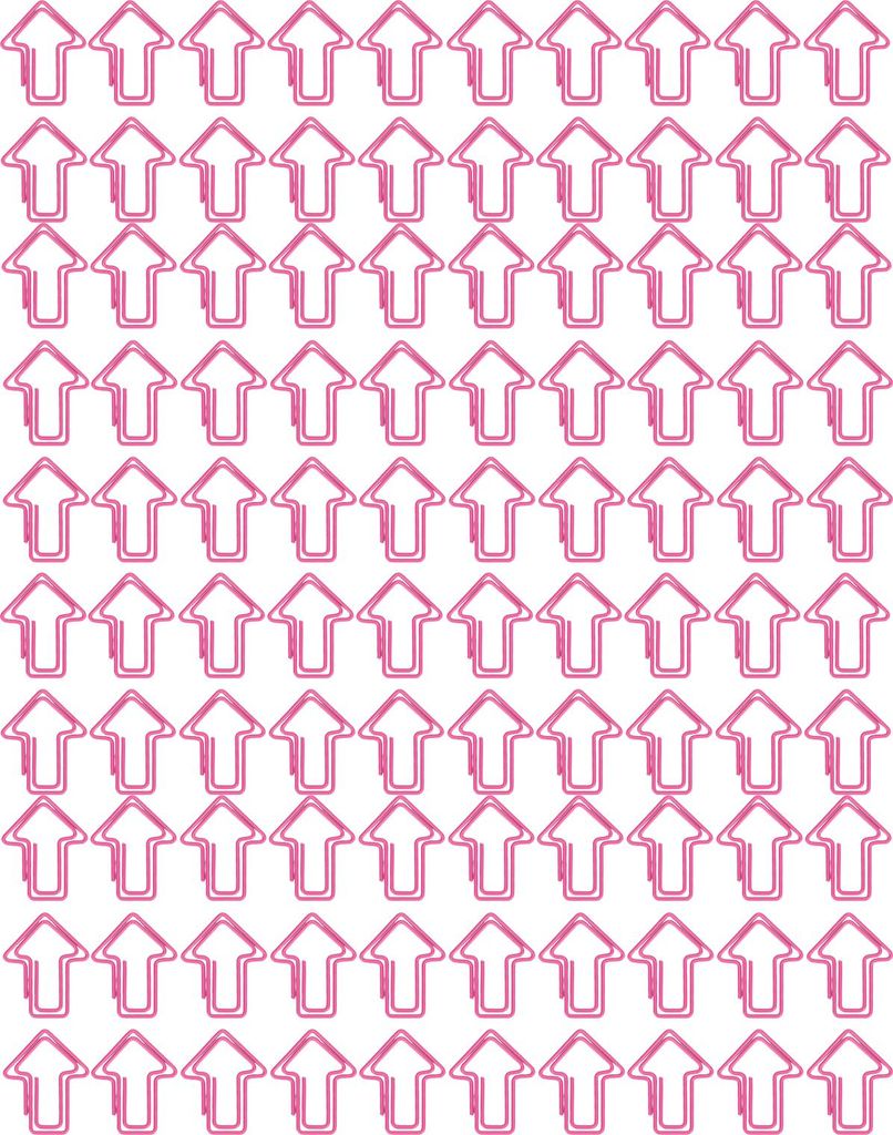 100pcs Paper Clips Süßes einzigartige Formelektroplantenprozess Leichter tragbarer Metallpapierklammer