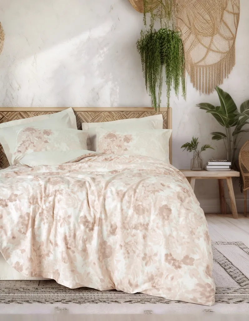 L'Essentiel Linge de Maison Copripiumino Beige Ranforce 200x200 Cotone