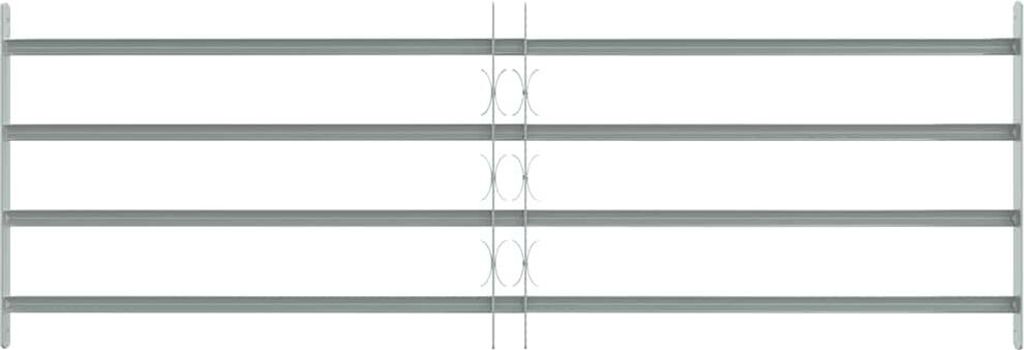 vidaXL Fenstergitter Verstellbar mit 4 Querstäben 1000-1500 Produktbild 