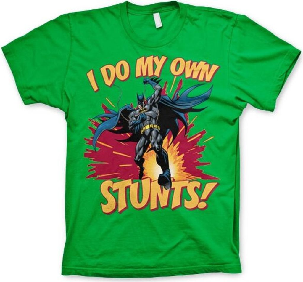 Batman - I Do My Own Stunts T-Shirt - Medium - Green
