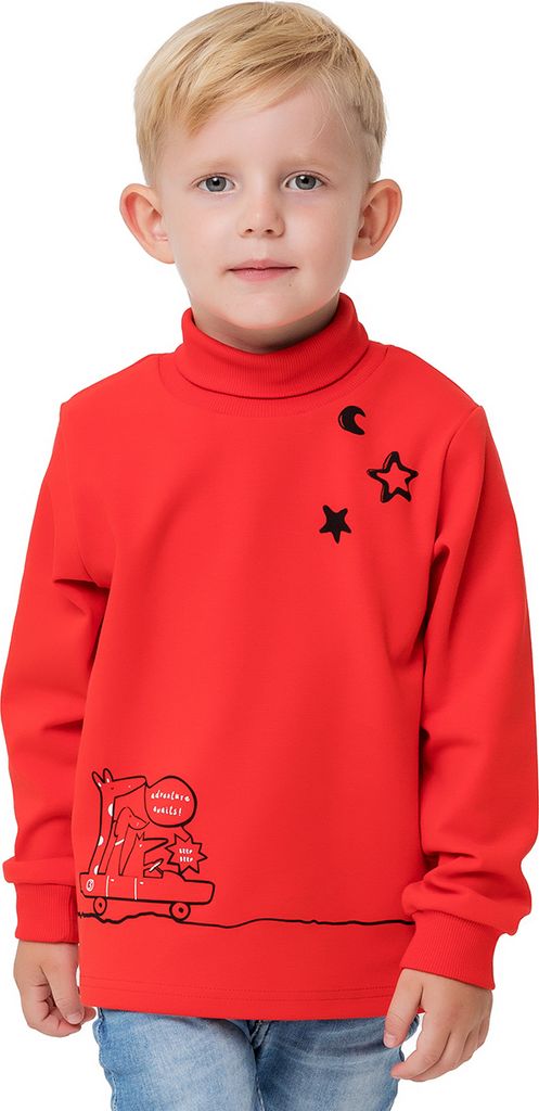 Rollkragenpullover für Jungen Travel - Rot - 104