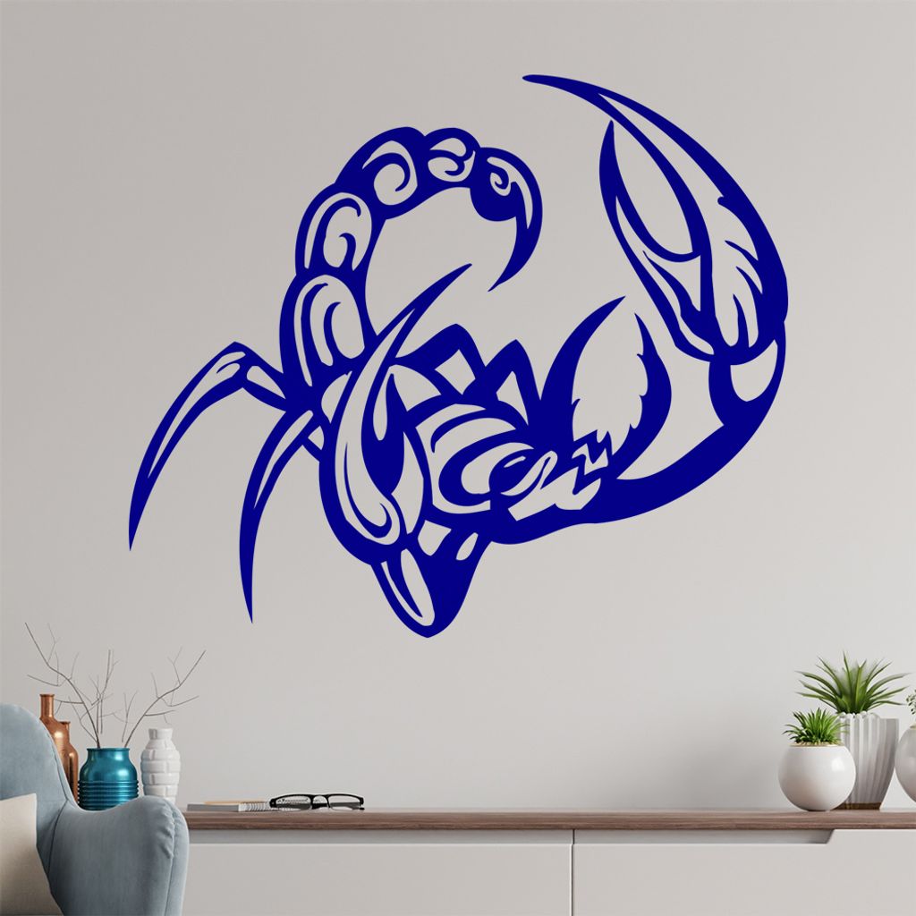 Skorpion Wandtattoo in 6 Größen - Wandaufkleber Wall Sticker - Dekoration, Küche, Wohnzimmer, Schlafzimmer, Badezimmer