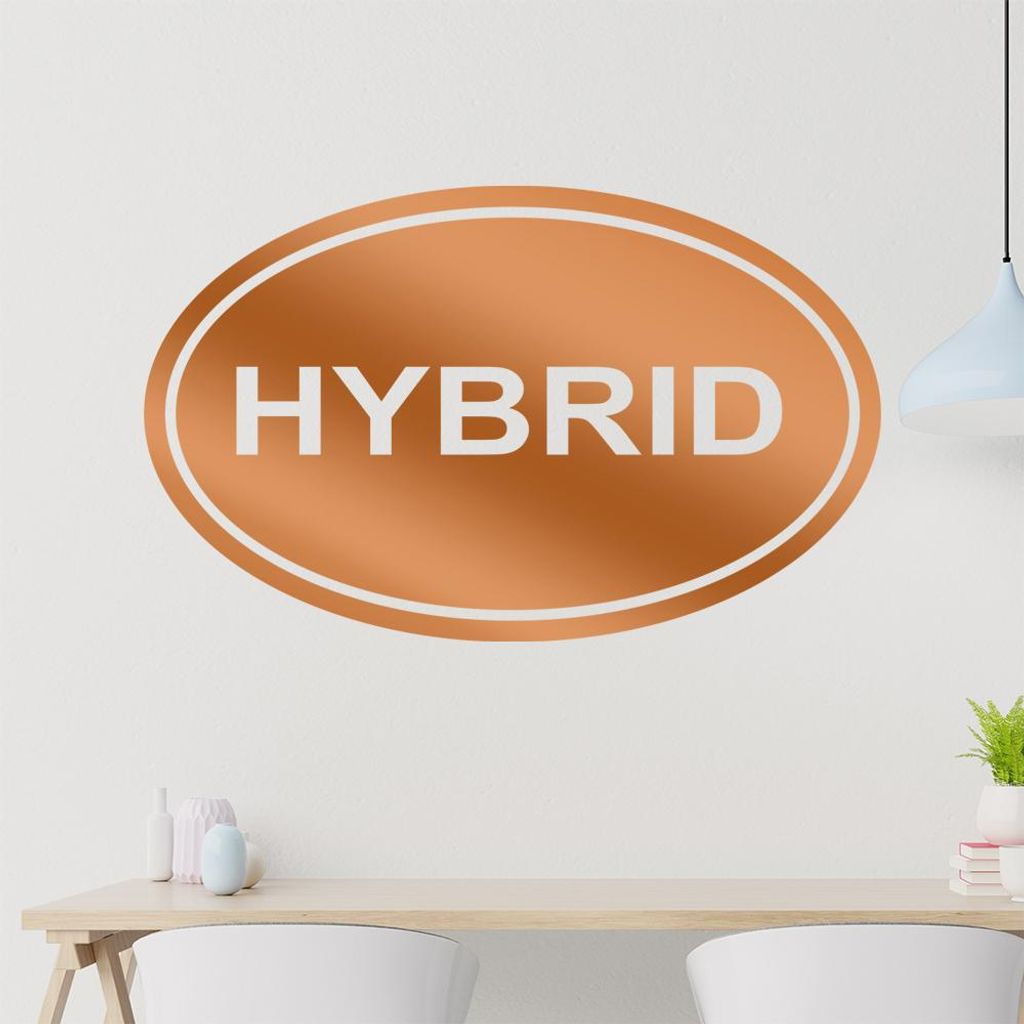 Hybrid Wandtattoo in 6 Größen - Wandaufkleber Wall Sticker - Dekoration, Küche, Wohnzimmer, Schlafzimmer, Badezimmer
