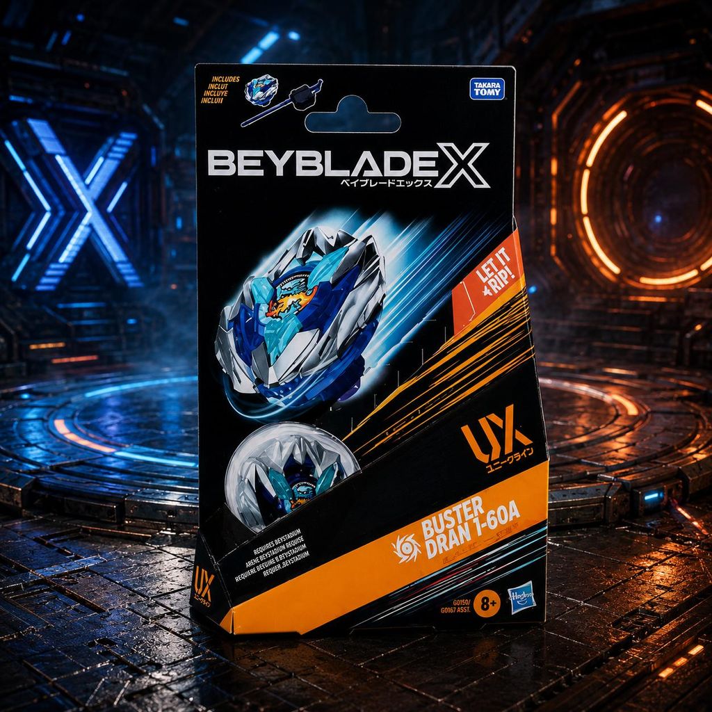 Hasbro Beyblade X Starter Pack Buster Dran 1-60A UX, Bączek Zdjęcie produktu  Obraz wygenerowany przez AI