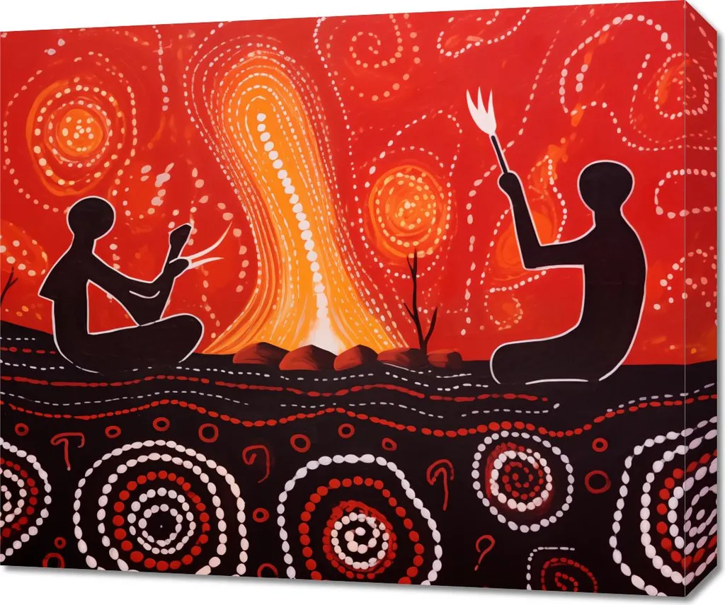 Acquista Quadro Danza per il Dio del Fuoco 60x50 cm - Arte e Mitologia