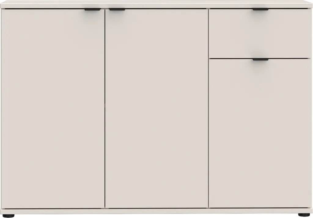 Buffet Ganymede 3 portes et 1 tiroir coloris sable - L119,8xH82,3 cm
