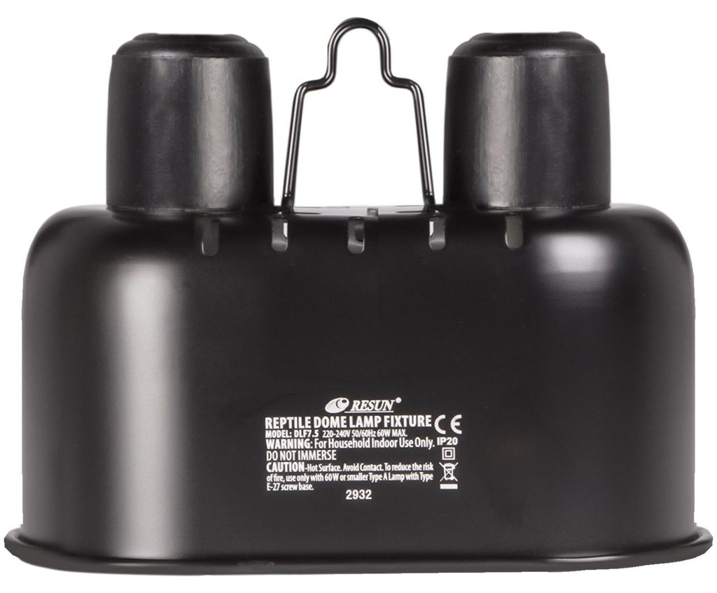 Resun Reptile Black Lamp DUO Mini - lampada doppia per Immagine del prodotto 