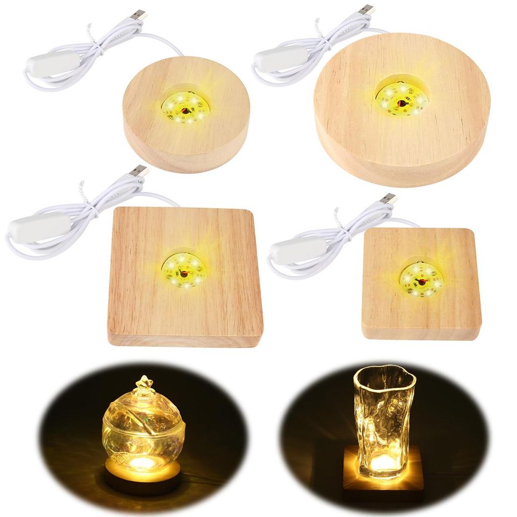 4 Stück LED Lichter Display Basis, Sockel mit Produktbild 
