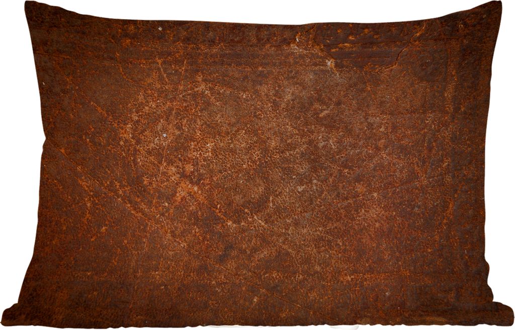 MuchoWow Outdoor Kissen - Leder - Textur - Braun - Orange - 50x30 cm - Wetterfest - Lounge Kissen - Sofa kissen - Wohnzimmer Dekoration