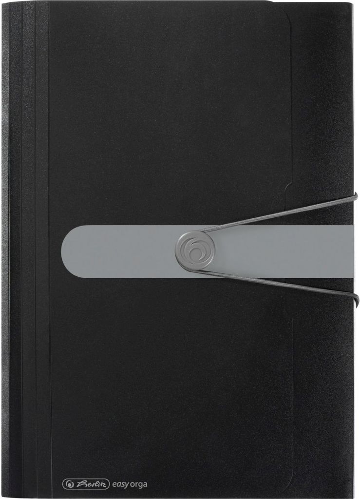 Fächermappe A4 PP 12 Fächer schwarz to go Packung mit 10 Stück