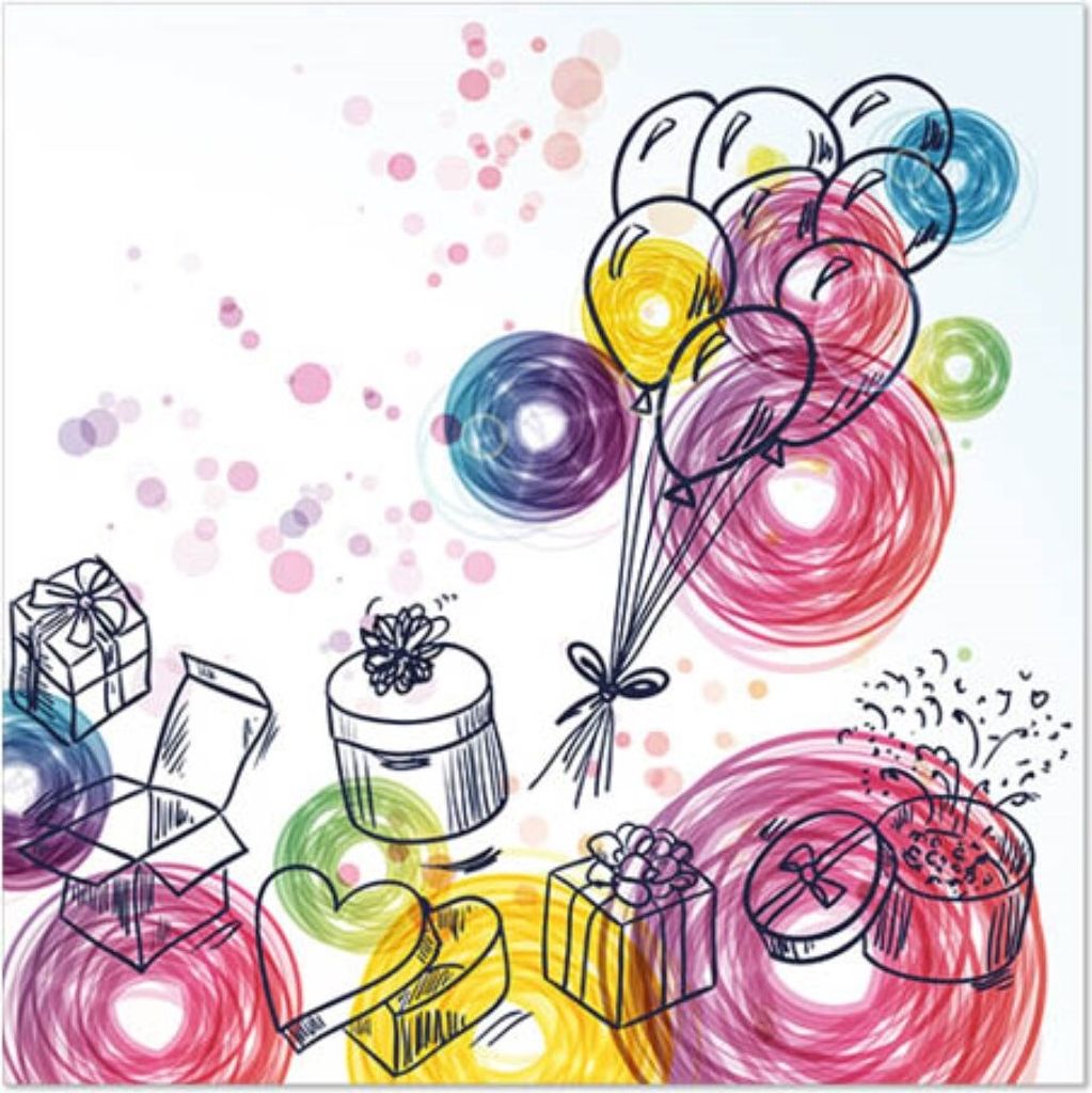 Papstar Servietten Birthday Gifts 33x33cm 20 Stück 1er Pack