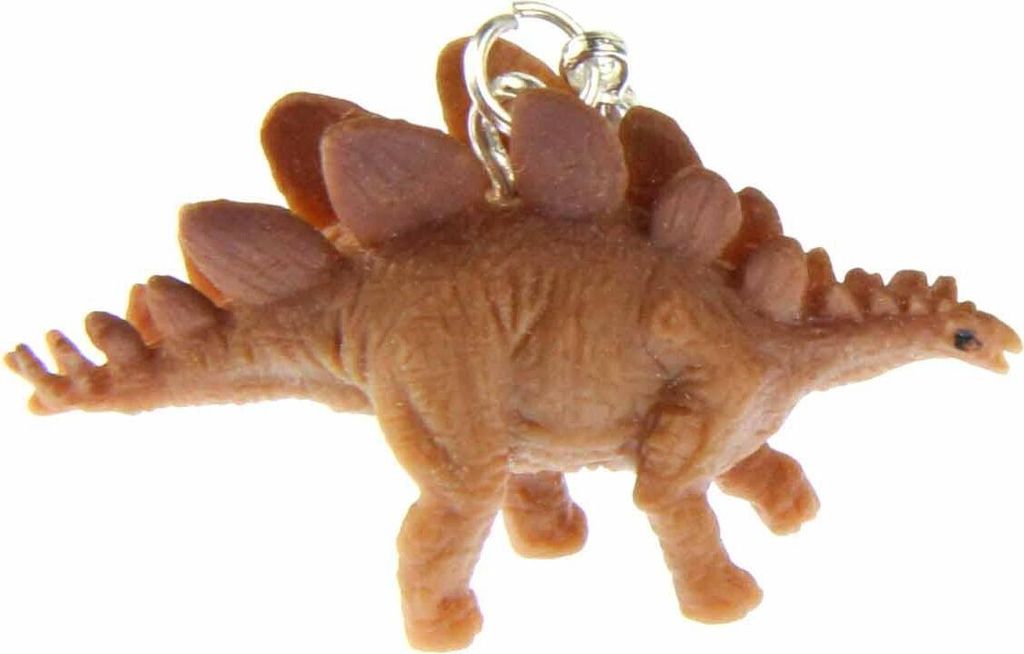 Dinosaurier Stegosaurus Charm Dino Miniblings Gummi braun Rückenschilder
