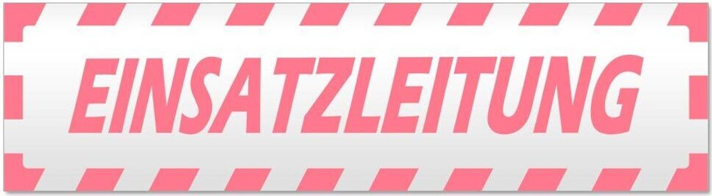 Kiwistar - Autoaufkleber - Hellrosa - 20 x 5,3 cm - Einsatzleitung gestreift - Hinweis Aufkleber Sticker für Auto, Kfz, Fahrrad, PKW, LKW