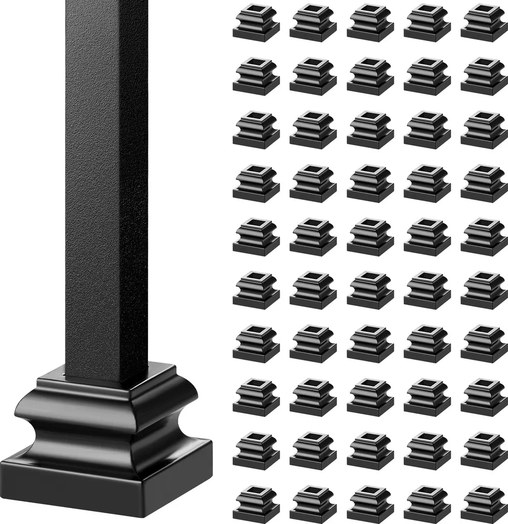 Fixation Stable pour Rampe d'Escalier - Sabot de Poteau Aluminium 50x