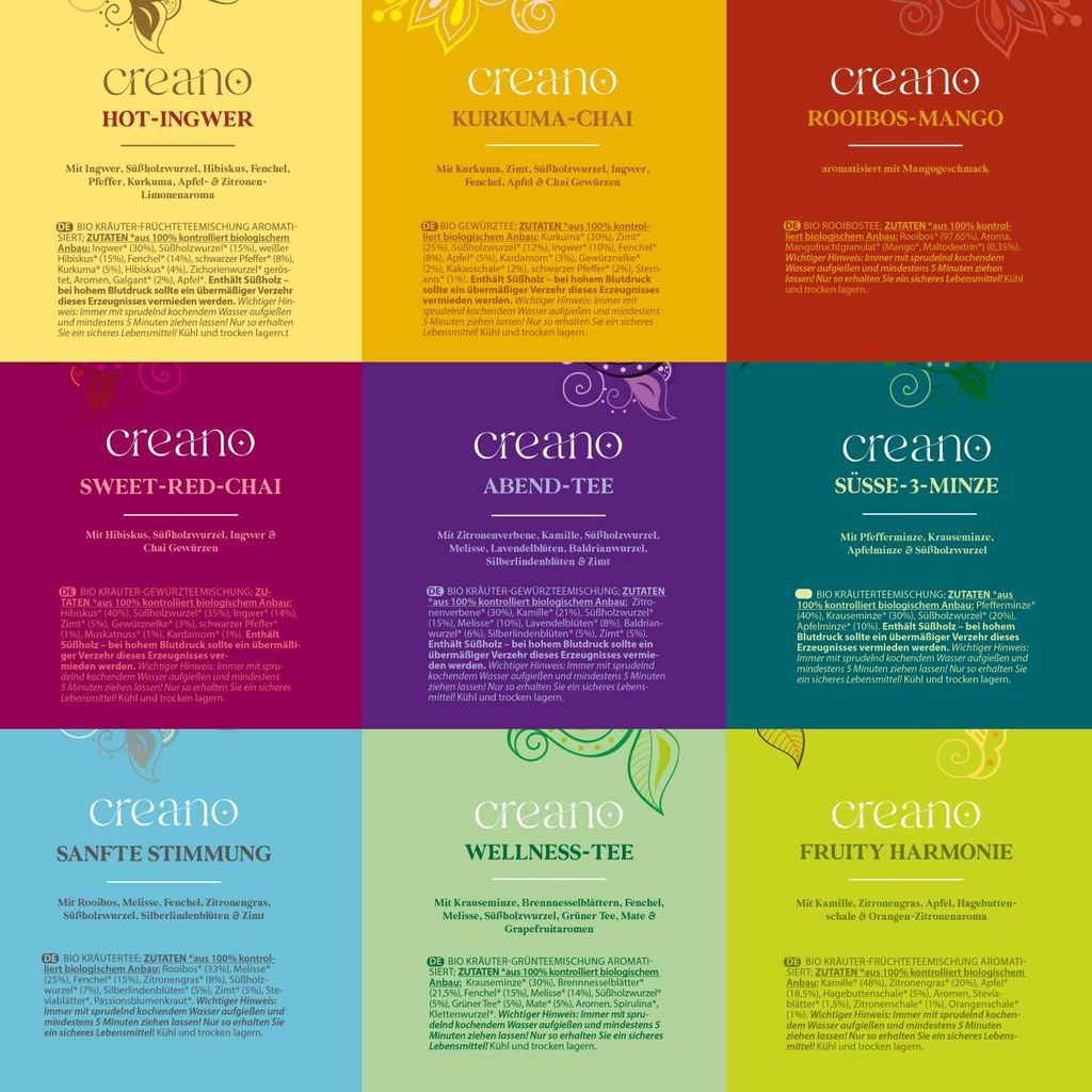 CreanoKräutertee Geschenkset „ORGANIC HERBAL TEA“ - Produktbild 4