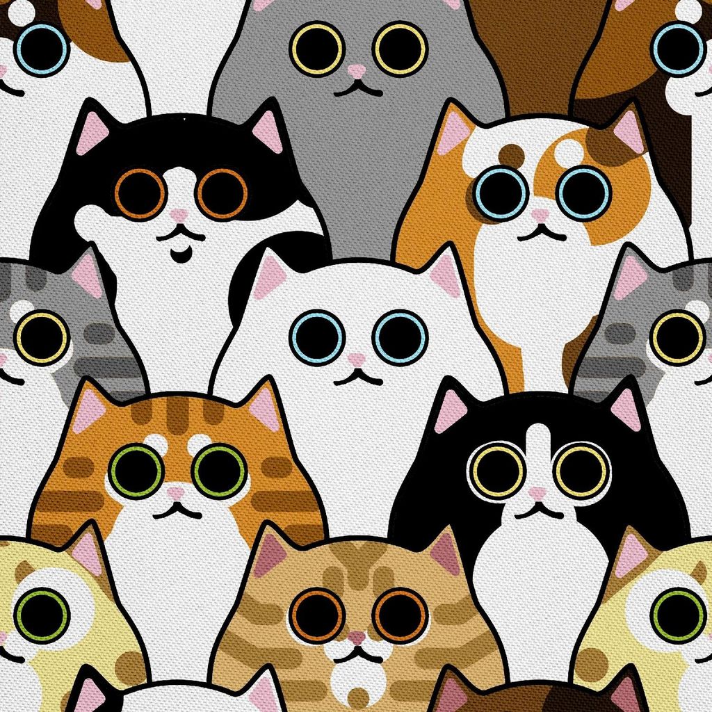 OUTDOOR DEKOSTOFFE OXFORD - Motiv Katzen 2