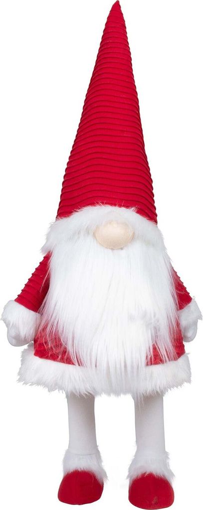 Wackelnder LED Wichtel 65cm (90cm) Weihnachten Deko Figur leuchtet Gnom rot weiß