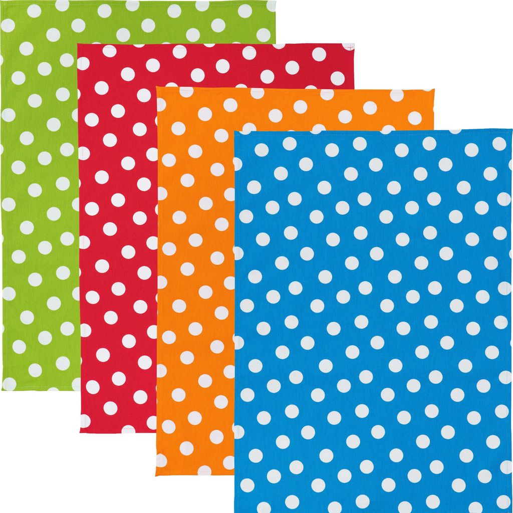 Erwin Müller Geschirrtuch 4er-Pack Punkte 50x70 cm