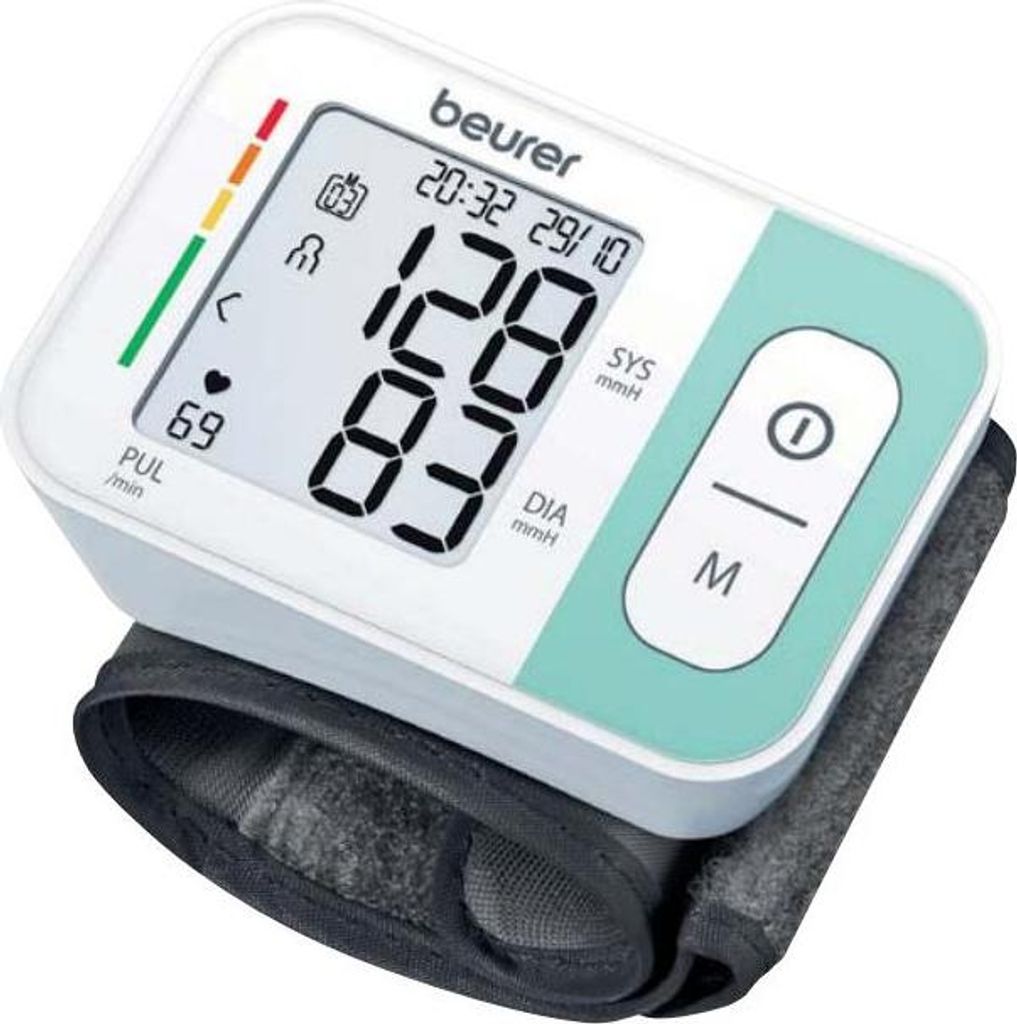 BEURER Tensiomètre à poignet 2x60 mémoires LCD blanc SR BC1 Image du produit 