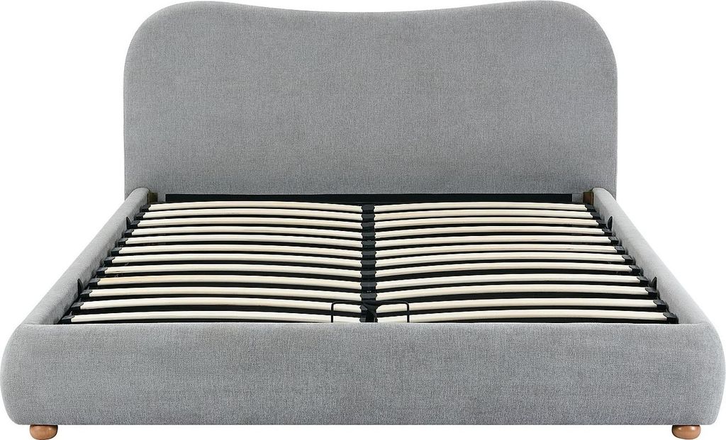 Bett mit Stauraum 120 x 190 cm – Stoff – Hellgrau – VANARI