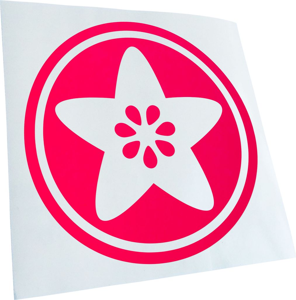 Kiwistar - Autoaufkleber - Logo D1 - Neonpink - 60x60cm - Aufkleber für Auto, Laptop, Fahrrad, LKW, Motorrad mehrfarbig JDM Decal Racing