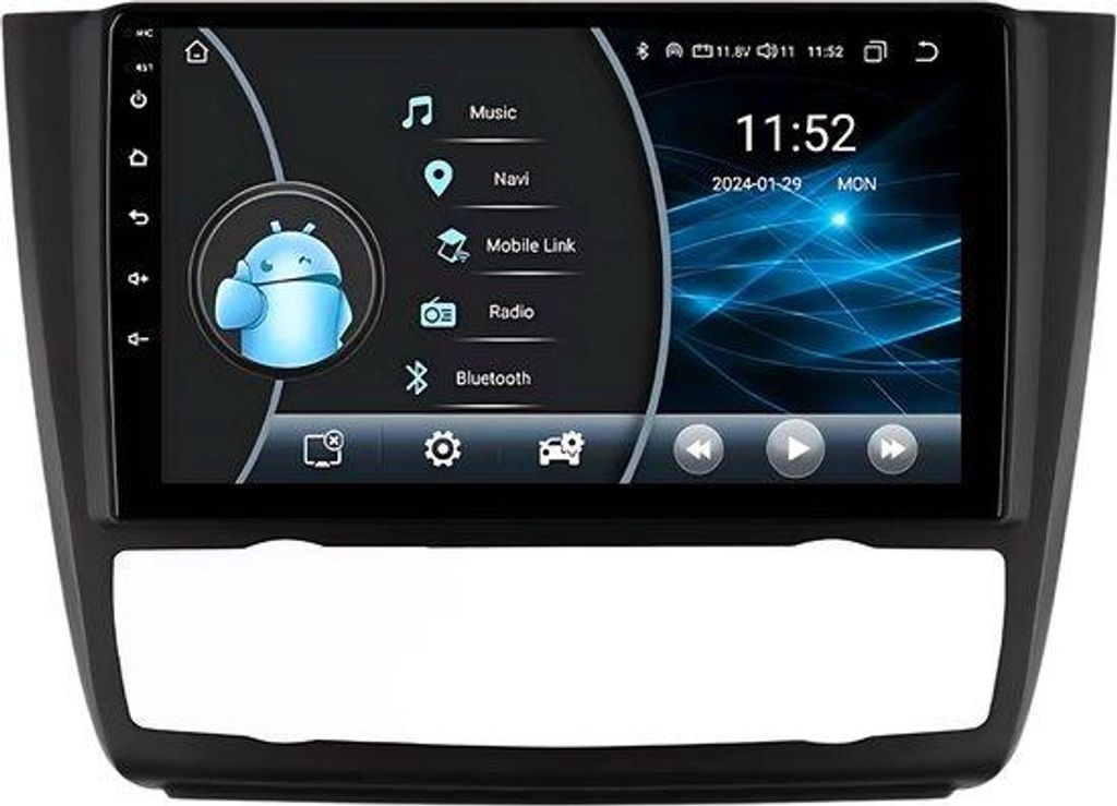Autoradio mit Bluetooth und CarPlay für BMW 1er (E87, E81, E82, E88) (2004–2011) – Kompatibel mit Apple und Android – Stereoanlage – Navig...