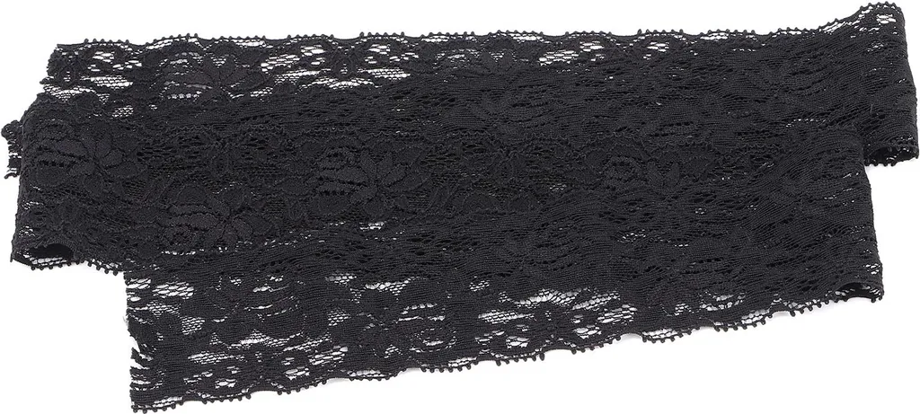 Nastro Pizzo Nero 10 Yard 6cm | Bordura Resistente per Sartoria