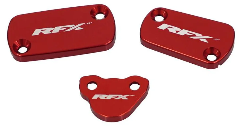 RFX Pro Kit de couvercles de récipients rouge pour moto de cross et enduro
