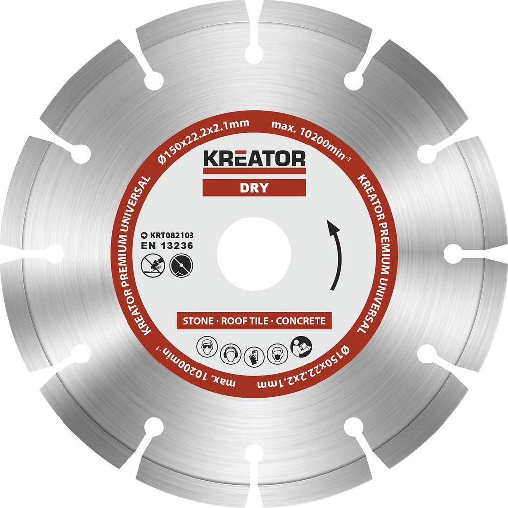 Premium Diamant 150 er Trennscheibe für Beton, Dachziegel, Produktbild 