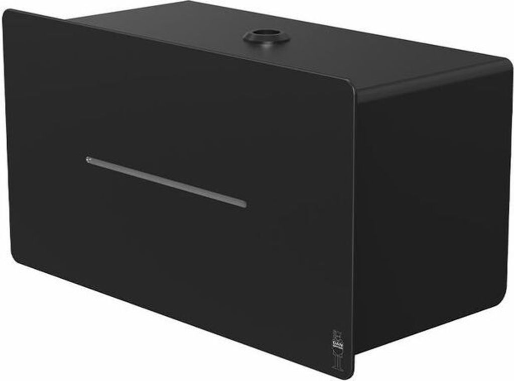 Toilettenpapierspender aus Edelstahl zur Wandmontage 2x Standardrollen LOKI Dan Dryer 4070, Farbe:Schwarz