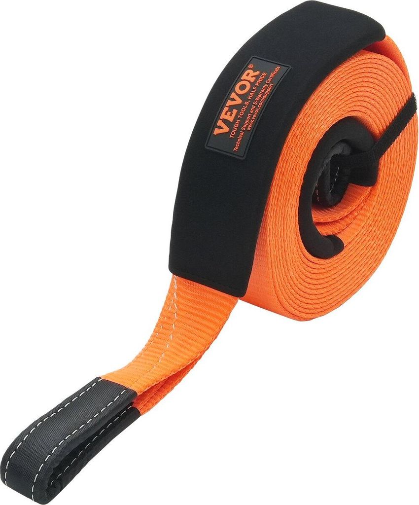 Polyester Heavy Duty Tow Strap Recovery Kit 3" x 30 ft (MBS-36,000 lbs) Winch Strap, Triple Reinforced Loop, Snatch Strap + 2" Shackle Hitch Receiv...