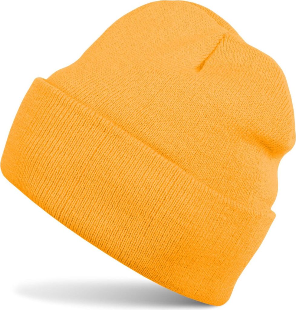 styleBREAKER Kinder Beanie Strickmütze mit breiter Krempe, Feinstrick Mütze doppelt gestrickt, Kindermütze 2-5 Jahre 04024030