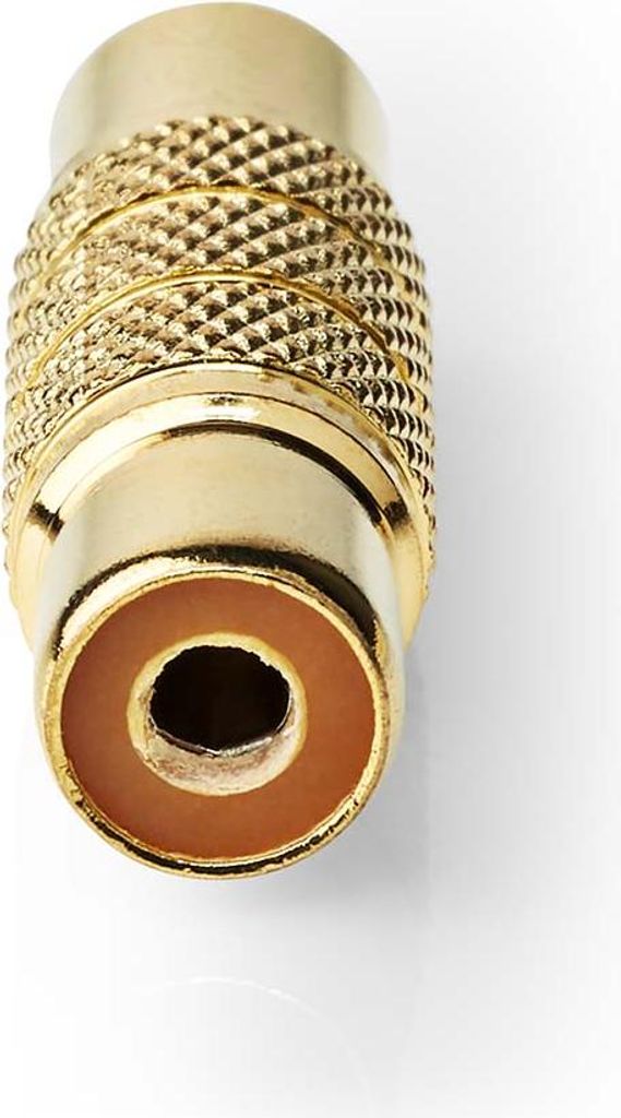 Nedis Mono-Audio-Adapter - Cinch Buchse - Cinch Buchse - Vergoldet - Gerade - Metall - Metall - 1 Stück - Box