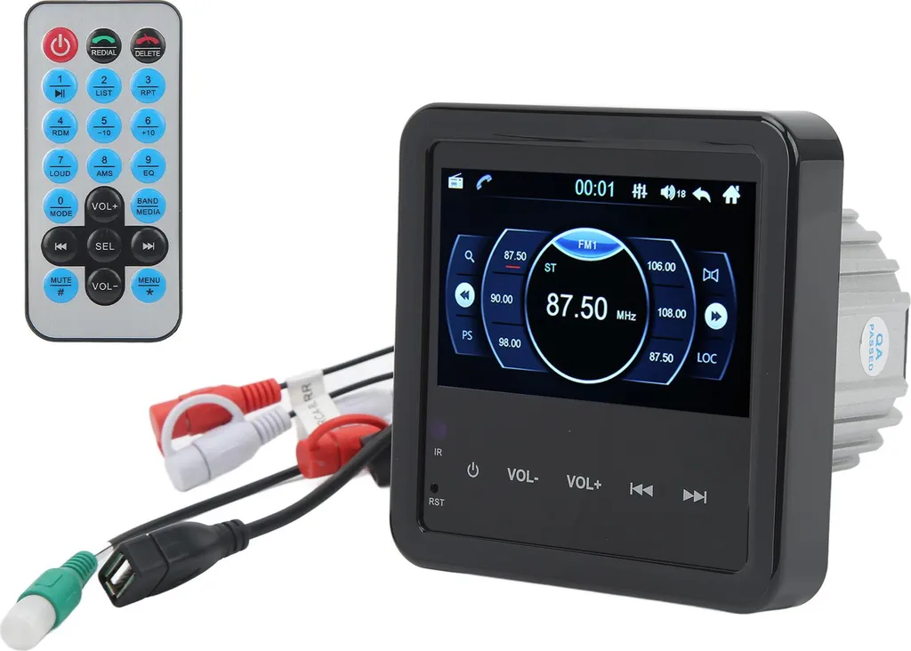 Récepteur stéréo voiture et marine 5 pouces Bluetooth avec appels mains libres