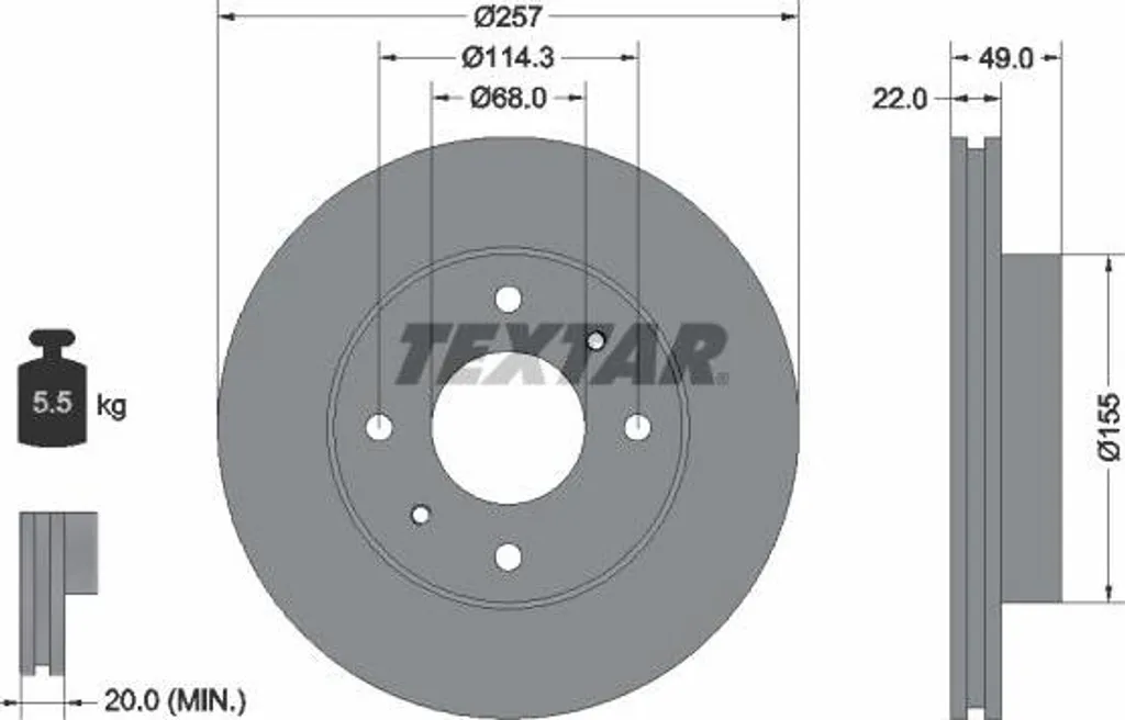 Disque de frein haute précision 40206019VA pour Primera et Prairie