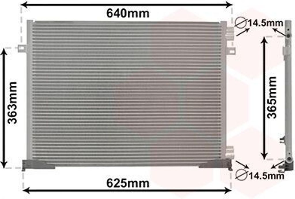 VAN WEZEL 43005339 - OE 4408646 Klimakondensator für Primastar (X83), Vivaro (J7), Vivaro (F7), Vivaro A (E7), Vivaro A (X83), Trafic II (JL), Tra...