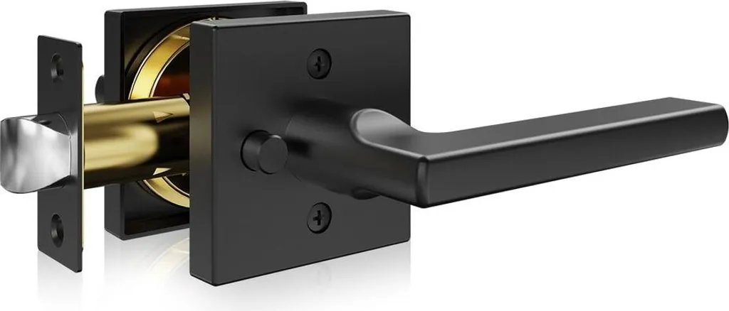 Poignée de porte intérieure noire mate lot de 5 pour rénovation maison