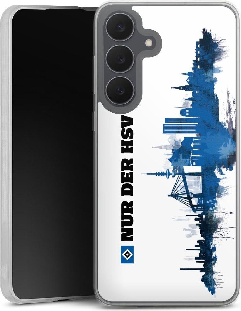 DeinDesign Slim Hülle für Samsung Galaxy S25 FE Silikon Case Ultra Dünn Handyhülle Bundesliga HSV Offizielles Lizenzprodukt